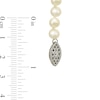 Thumbnail Image 2 of 5.0-5.5mm Freshwater Cultured Pearl Strand Necklace with Sterling Silver Filigree Clasp-16&quot;
