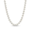 7.0-7.5mm Cultured Freshwater Pearl Strand Necklace With Sterling Silver Filigree Clasp - 30