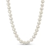 Thumbnail Image 1 of 8.0-8.5mm Freshwater Cultured Pearl Strand Necklace with Sterling Silver Filigree Clasp 