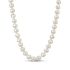 8.0-8.5mm Cultured Freshwater Pearl Strand Necklace With Sterling Silver Filigree Clasp