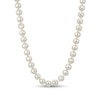 Thumbnail Image 1 of 8.0-8.5mm Freshwater Cultured Pearl Strand Necklace with Sterling Silver Filigree Clasp-30"