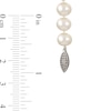 Thumbnail Image 2 of 8.0-8.5mm Freshwater Cultured Pearl Strand Necklace with Sterling Silver Filigree Clasp-30"