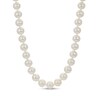 9.5-10.5mm Cultured Freshwater Pearl Strand Necklace With Sterling Silver Filigree Clasp - 30