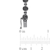 Thumbnail Image 3 of 1/2 CT. T.W. Black Multi-Diamond Alternating Bead Link Bracelet in Sterling Silver with Black Rhodium Plate – 7.5"
