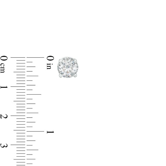 3 CT. T.w. Certified Lab-Grown Diamond Solitaire Hidden Frame Stud Earrings in 10K White Gold (I/I1)