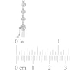 Thumbnail Image 4 of 1/2 CT. T.W. Multi-Diamond Alternating Bead Link Necklace in Sterling Silver – 17"