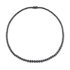 Thumbnail Image 3 of 1/2 CT. T.W. Black Diamond Graduated Tennis Necklace in Sterling Silver with Black Rhodium Plate – 17"