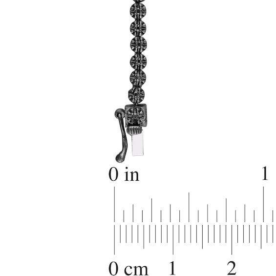 1/2 CT. T.w. Black Diamond Graduated Tennis Necklace in Sterling Silver with Black Rhodium Plate – 17"