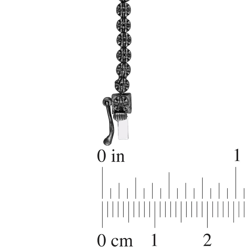Main Image 4 of 1/2 CT. T.W. Black Diamond Graduated Tennis Necklace in Sterling Silver with Black Rhodium Plate – 17"