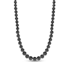 Thumbnail Image 1 of 1 CT. T.W. Black Diamond Graduated Tennis Necklace in Sterling Silver with Black Rhodium Plate – 17"