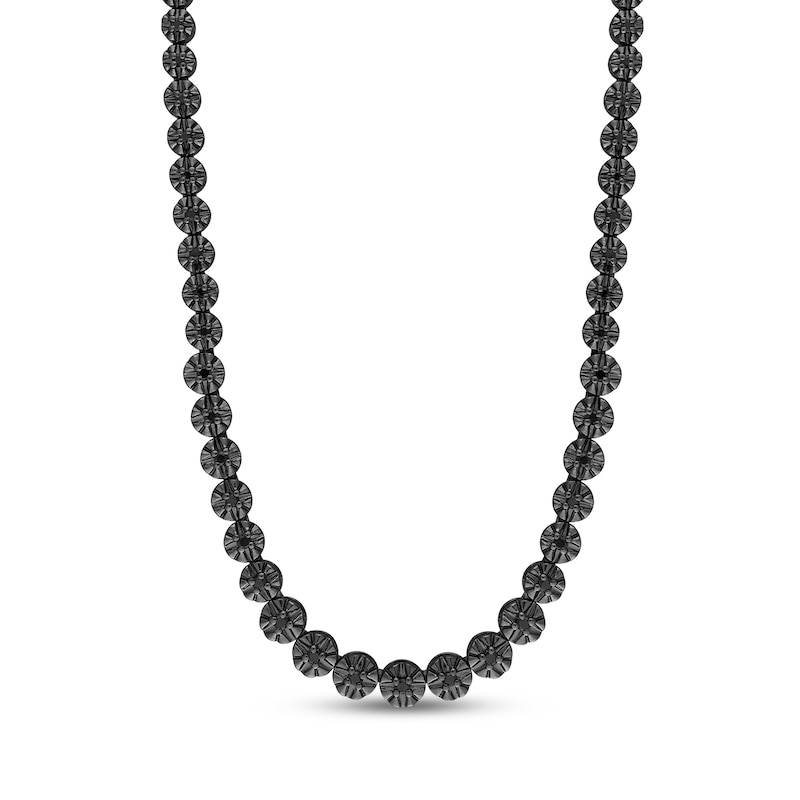Main Image 1 of 1 CT. T.W. Black Diamond Graduated Tennis Necklace in Sterling Silver with Black Rhodium Plate – 17"