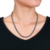 Thumbnail Image 2 of 1 CT. T.W. Black Diamond Graduated Tennis Necklace in Sterling Silver with Black Rhodium Plate – 17"