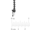 Thumbnail Image 4 of 1 CT. T.W. Black Diamond Graduated Tennis Necklace in Sterling Silver with Black Rhodium Plate – 17"