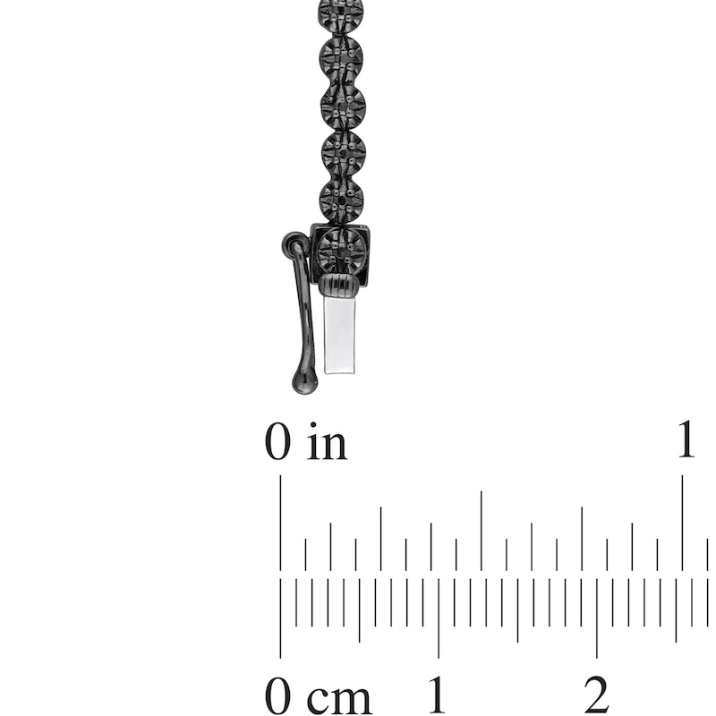 Main Image 4 of 1 CT. T.W. Black Diamond Graduated Tennis Necklace in Sterling Silver with Black Rhodium Plate – 17"