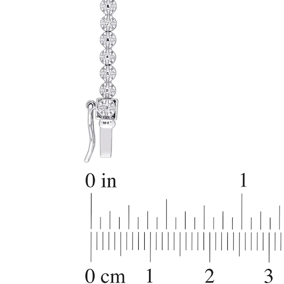 1/2 CT. T.w. Diamond Graduated Tennis Necklace in Sterling Silver – 17"