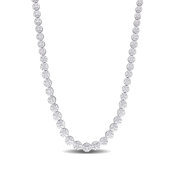 1/2 CT. T.w. Diamond Graduated Tennis Necklace in Sterling Silver â 17"