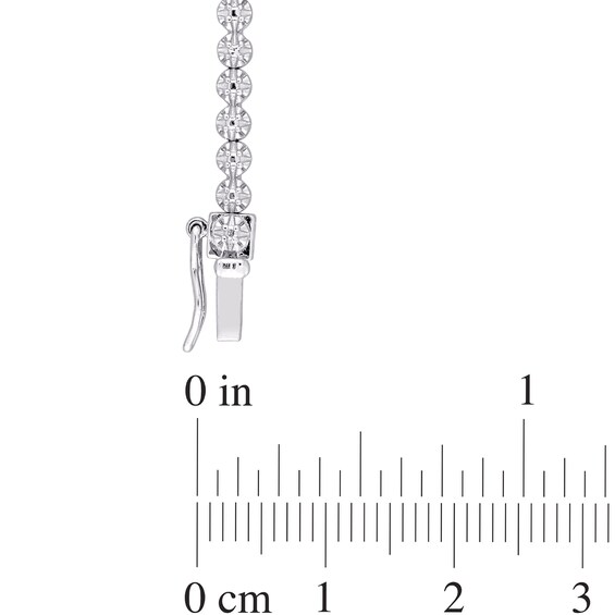 1/2 CT. T.w. Diamond Graduated Tennis Necklace in Sterling Silver â 17"