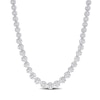 1 CT. T.w. Diamond Graduated Tennis Necklace In Sterling Silver â 17