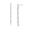 Thumbnail Image 1 of 1/2 CT. T.W. Diamond Alternating Marquise-Shaped Linear Drop Earrings in 10K White Gold