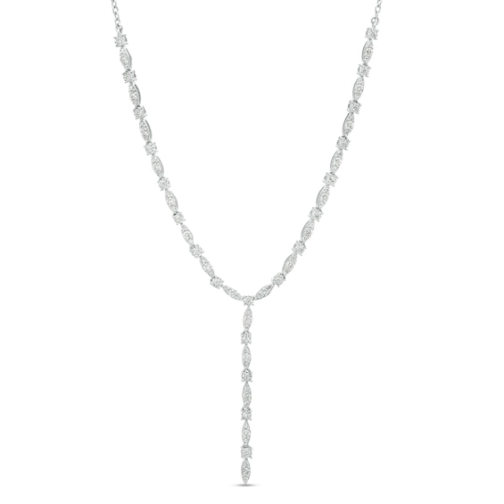 1 CT. T.w. Diamond Y Necklace In 10K White Gold