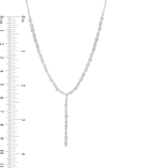 1 CT. T.w. Diamond "Y" Necklace in 10K White Gold
