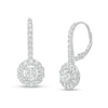 Thumbnail Image 0 of 2 CT. T.W. Diamond Frame Drop Earrings in 10K White Gold