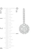 Thumbnail Image 3 of 2 CT. T.W. Diamond Frame Drop Earrings in 10K White Gold