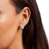 Thumbnail Image 2 of 1 CT. T.W. Cushion-Shaped Multi-Diamond Double Frame Stud Earrings in 10K White Gold