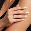 Thumbnail Image 2 of 1/8 CT. T.W. Diamond Open Shank Cross Ring in Sterling Silver