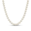 Thumbnail Image 1 of 6.0-6.5mm Freshwater Cultured Pearl Strand Necklace with Sterling Silver Filigree Clasp-30"