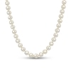 6.0-6.5mm Cultured Freshwater Pearl Strand Necklace With Sterling Silver Filigree Clasp - 30