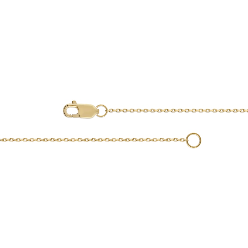 Main Image 3 of 1/8 CT. T.W. Diamond Sideways Cross Bracelet in 10K Gold - 7.25"