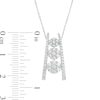 Thumbnail Image 2 of Marilyn Monroe™ Collection 3/4 CT. T.W. Journey Multi-Diamond Trio Ladder Pendant in 10K White Gold
