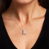 Thumbnail Image 2 of Marilyn Monroe™ Collection 3/4 CT. T.W. Journey Multi-Diamond Trio Ladder Pendant in 10K White Gold