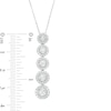 Thumbnail Image 2 of Marilyn Monroe™ Collection 1 CT. T.W. Journey Diamond Frame Five Stone Pendant in 10K White Gold
