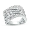 Thumbnail Image 1 of Marilyn Monroe™ Collection 1-1/2 CT. T.W. Diamond Wave Multi-Row Ring in 10K White Gold