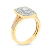 Thumbnail Image 3 of 1 CT. T.W. Emerald-Shaped Multi-Diamond Bridal Set in 10K Gold