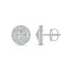 Thumbnail Image 1 of 1/4 CT. T.W. Diamond Partition Raised Point Stud Earrings in Sterling Silver