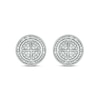 Thumbnail Image 2 of 1/4 CT. T.W. Diamond Partition Raised Point Stud Earrings in Sterling Silver