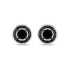 Thumbnail Image 2 of Men's 5.0mm Onyx and 1/5 CT. T.W. Black Diamond Frame Stud Earrings in Sterling Silver