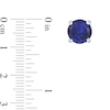 Thumbnail Image 3 of Men's 6.0mm Blue Lab-Created Sapphire and 1/20 CT. T.W. Diamond Side Accent Stud Earrings in Sterling Silver