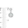 Thumbnail Image 4 of 1-3/4 CT. T.W. Multi-Diamond Double Frame Pendant and Drop Earrings Set in 10K White Gold