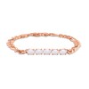 Thumbnail Image 1 of Oval Opal Five Stone Bracelet in Sterling Silver with 18K Rose Gold Plate - 7.25"
