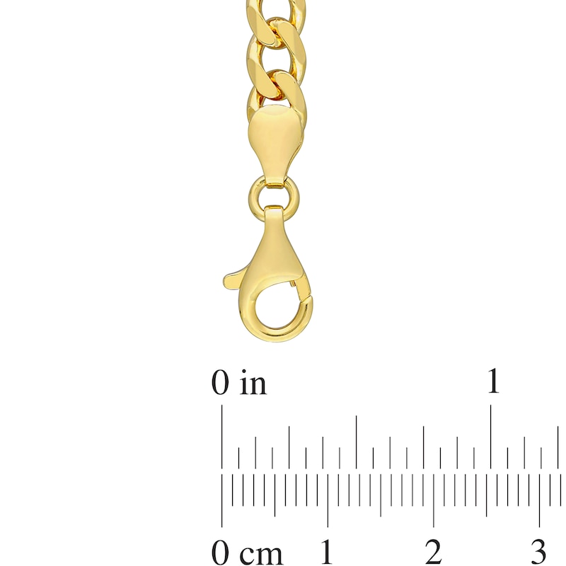Octagonal Aquamarine Five Stone Bracelet in Sterling Silver with 18K Gold Plate - 7.25"