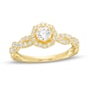 Thumbnail Image 1 of 3/4 CT. T.W. Diamond Frame Twist Shank Engagement Ring in 14K Gold (I/I2)