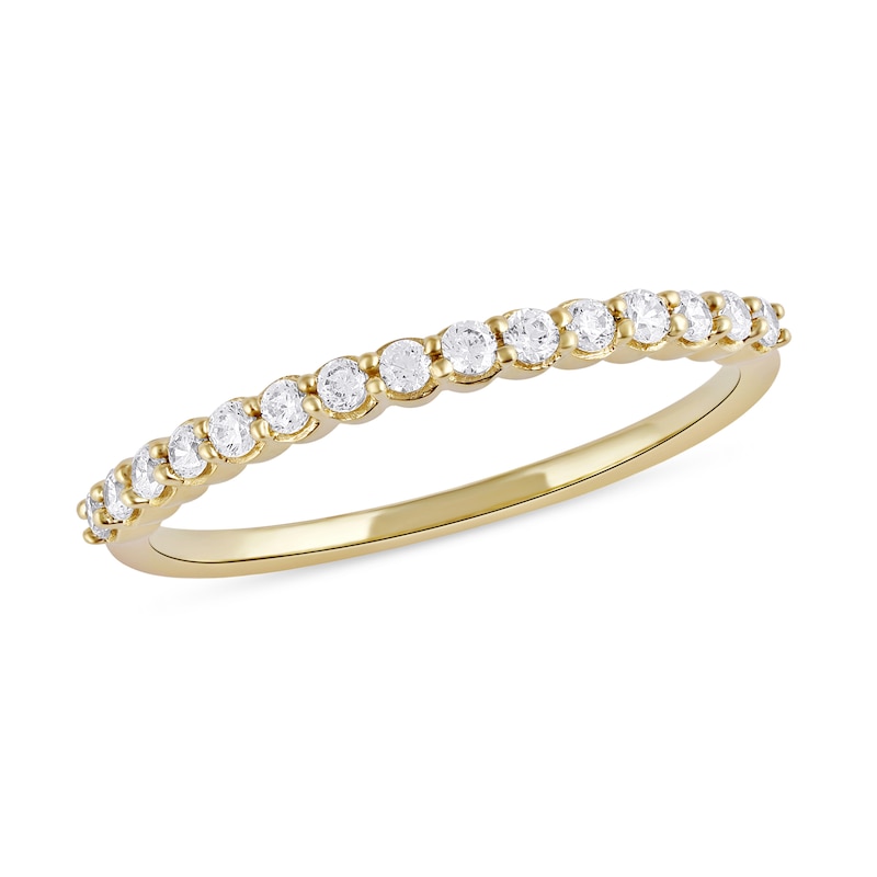 Main Image 1 of 1/4 CT. T.W. Diamond Scallop Edge Stackable Band in 10K Gold