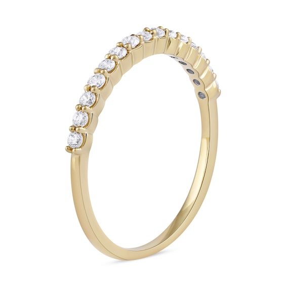 1/4 CT. T.w. Diamond Scallop Edge Stackable Band in 10K Gold