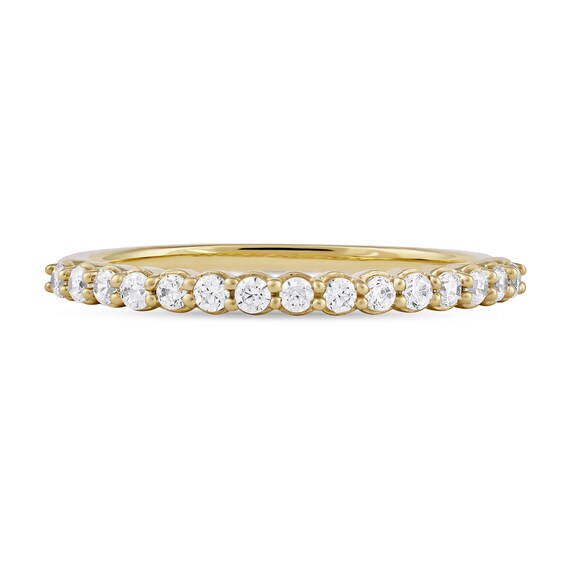 1/4 CT. T.w. Diamond Scallop Edge Stackable Band in 10K Gold
