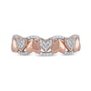 Thumbnail Image 2 of 1/6 CT. T.W. Diamond Alternating Heart Ring in 10K Rose Gold