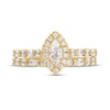 Thumbnail Image 4 of 1-1/2 CT. T.W. Marquise Diamond Frame Alternating Shank Bridal Set in 14K Gold (I/I1)